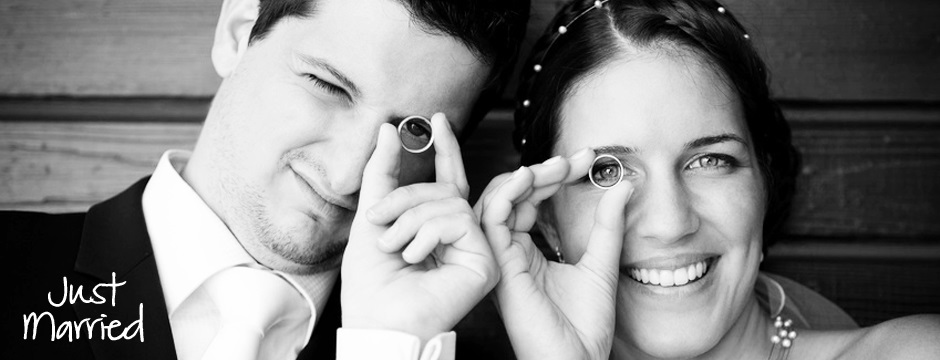 wunderschöne Hochzeitskarten Just Married